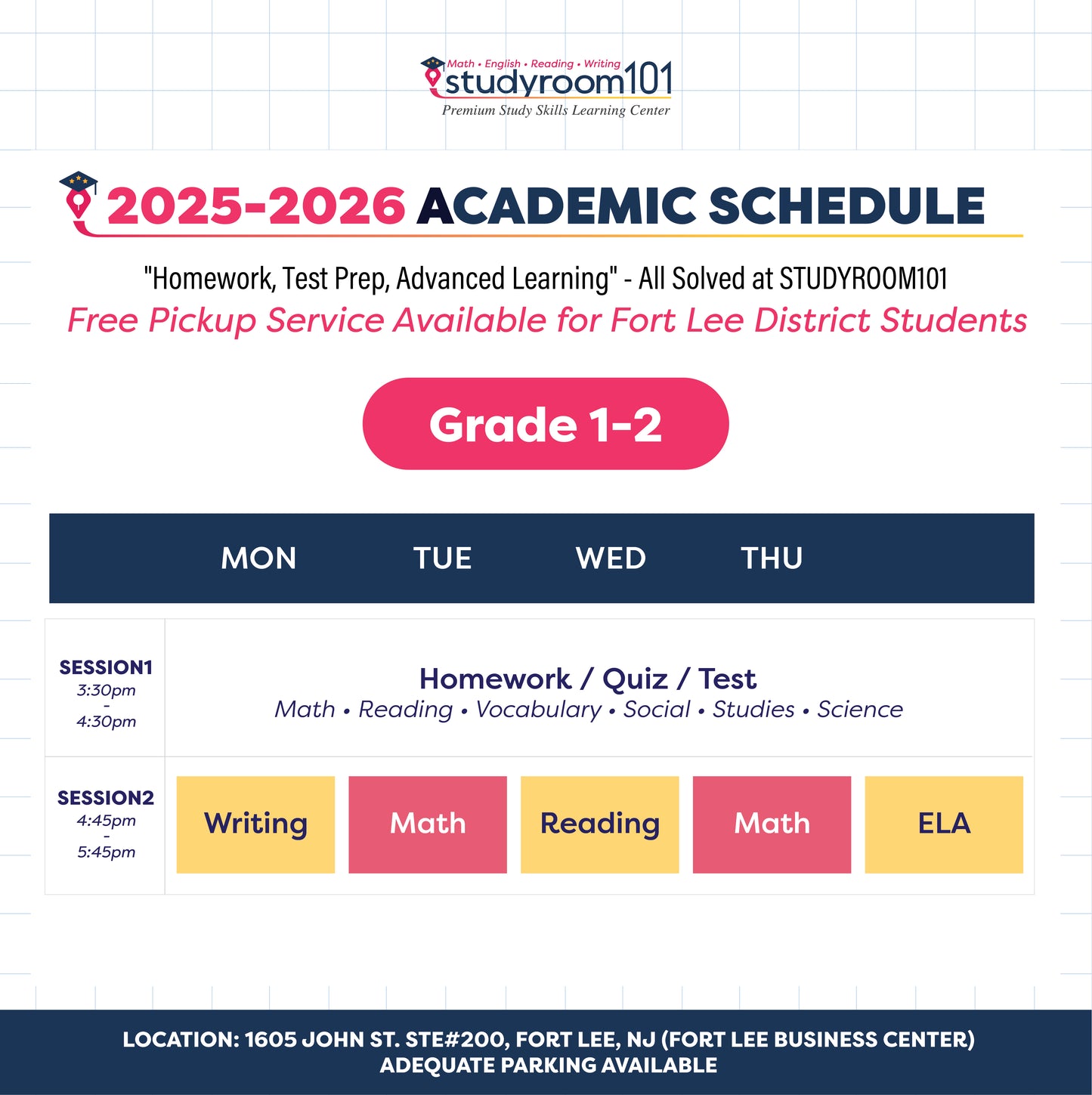 2025-2026 Academic Program [Grade 1-2]