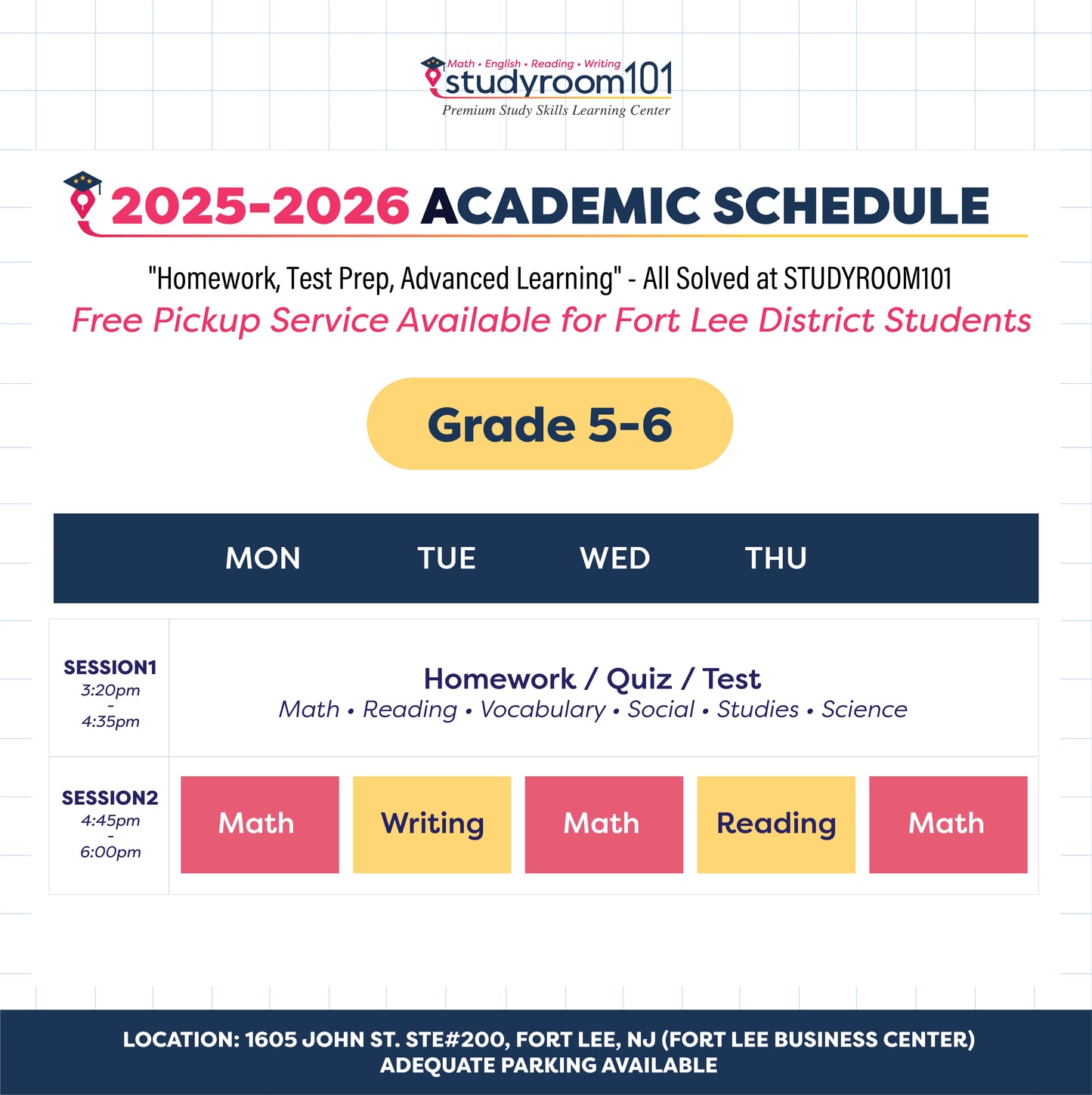 2025-2026 Academic Program [Grade 5-6]